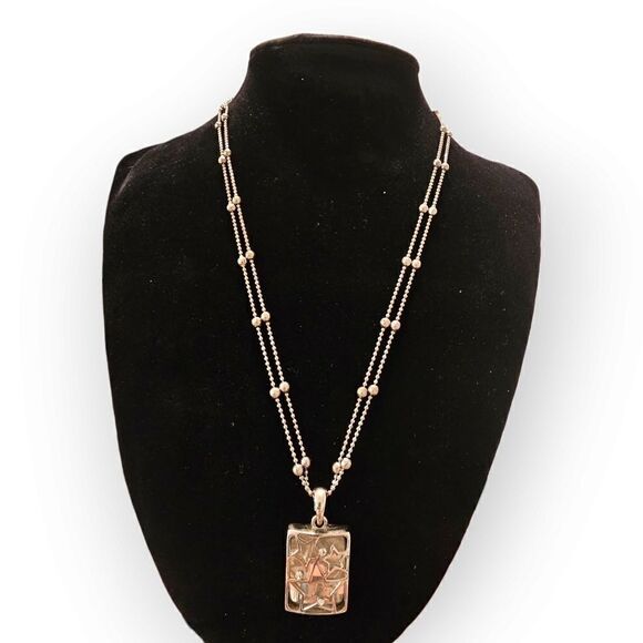 Double Stranded Reversible Crystal Star Pendant Necklace - Picture 9 of 14